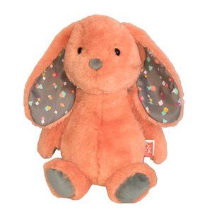 B Softies Happy Hues Orange Bunny Rabbit Plush Stuffed Animal Toy 12"